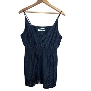 Old Navy perfect fit large top Y2K empire waist sequins bling black whimsigoth